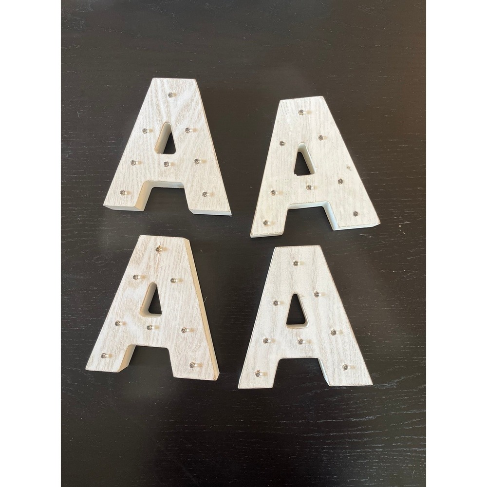 (1) Light Up Wooden Letter "A" Marquee Rustic Farm Party Decor